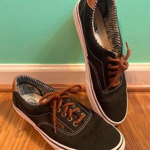 Black and Tan Vans shoes